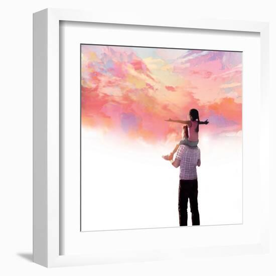 Sunset with Dad-Nancy Tillman-Framed Art Print