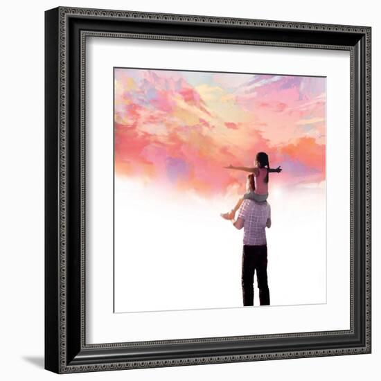 Sunset with Dad-Nancy Tillman-Framed Art Print