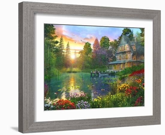 Sunset with Grandpa-Dominic Davison-Framed Art Print