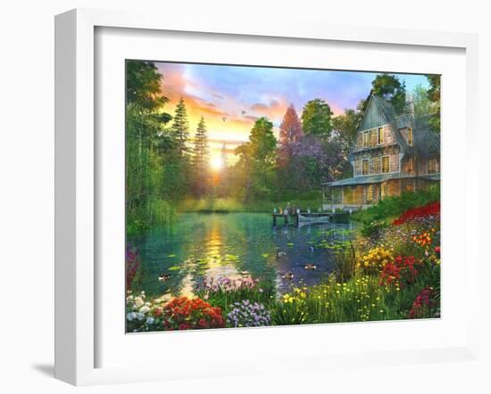 Sunset with Grandpa-Dominic Davison-Framed Art Print