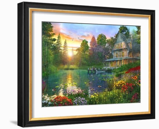 Sunset with Grandpa-Dominic Davison-Framed Art Print