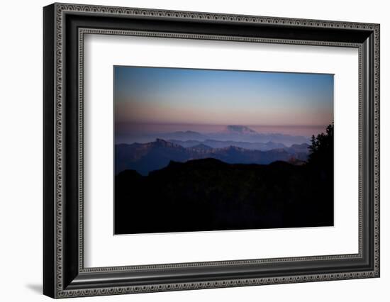 Sunset with Mount Saint Helens on the Horizon, Mount Rainier National Park, Washington-Dan Holz-Framed Photographic Print