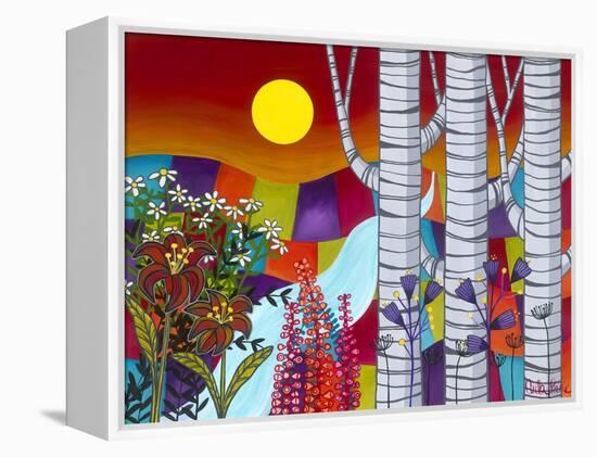 Sunset with Three Trees-Carla Bank-Framed Premier Image Canvas