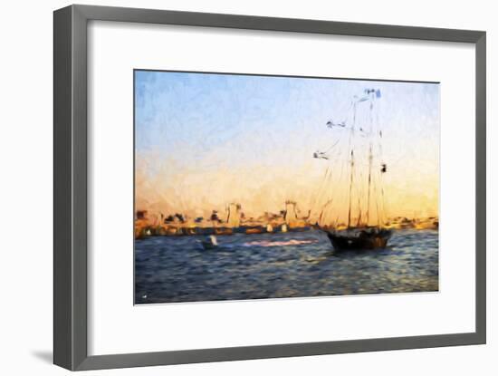 Sunset Yacht - In the Style of Oil Painting-Philippe Hugonnard-Framed Giclee Print