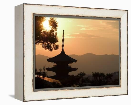 Sunset, Yasaka No to Pagoda, Kyoto City, Honshu, Japan-Christian Kober-Framed Premier Image Canvas