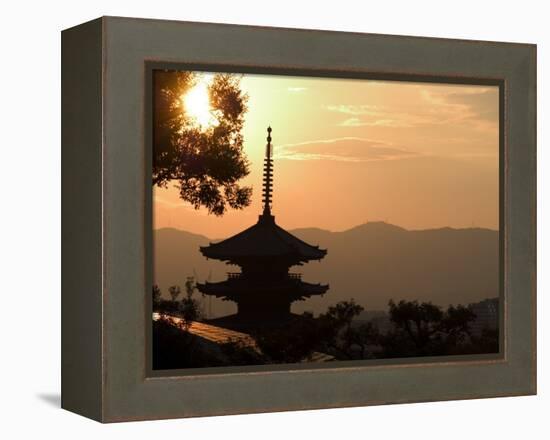 Sunset, Yasaka No to Pagoda, Kyoto City, Honshu, Japan-Christian Kober-Framed Premier Image Canvas