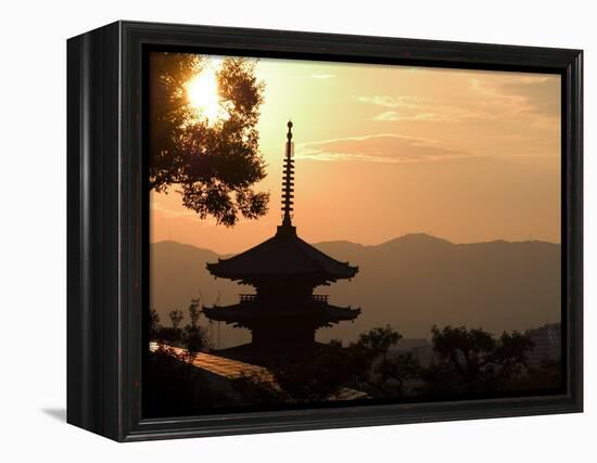 Sunset, Yasaka No to Pagoda, Kyoto City, Honshu, Japan-Christian Kober-Framed Premier Image Canvas