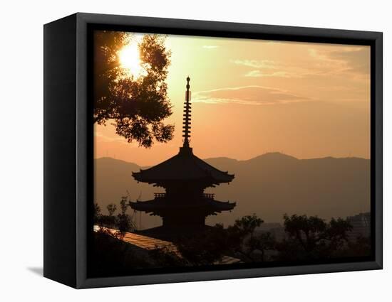 Sunset, Yasaka No to Pagoda, Kyoto City, Honshu, Japan-Christian Kober-Framed Premier Image Canvas