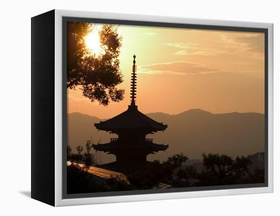 Sunset, Yasaka No to Pagoda, Kyoto City, Honshu, Japan-Christian Kober-Framed Premier Image Canvas