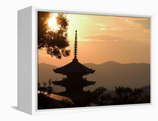 Sunset, Yasaka No to Pagoda, Kyoto City, Honshu, Japan-Christian Kober-Framed Premier Image Canvas