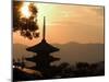 Sunset, Yasaka No to Pagoda, Kyoto City, Honshu, Japan-Christian Kober-Mounted Photographic Print