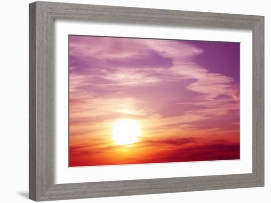 Sunset-frenta-Framed Art Print