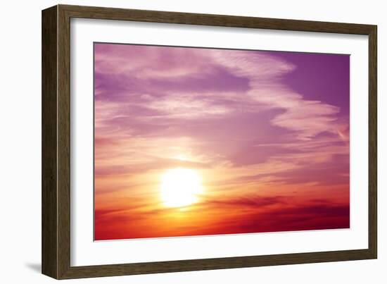 Sunset-frenta-Framed Art Print