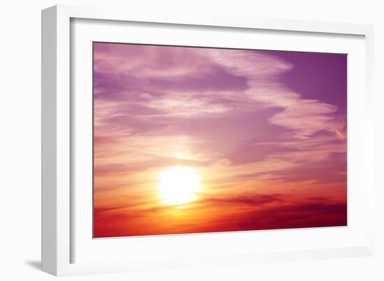 Sunset-frenta-Framed Art Print