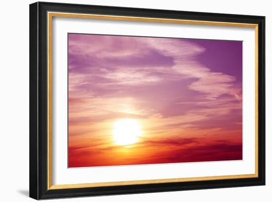 Sunset-frenta-Framed Art Print