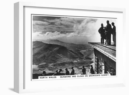 Sunshine and Clouds on Snowdon's Summit, North Wales, 1936-null-Framed Giclee Print