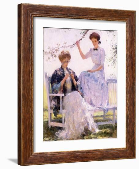 Sunshine and Shadow, C.1912 (Oil on Canvas)-Frank Weston Benson-Framed Giclee Print