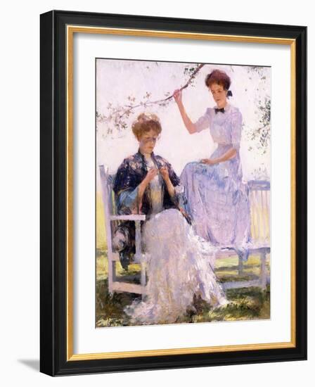 Sunshine and Shadow, C.1912 (Oil on Canvas)-Frank Weston Benson-Framed Giclee Print