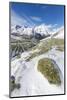 Sunshine and snow at Alpe Fora with Monte Disgrazia in the background, Malenco Valley, Province of -Roberto Moiola-Mounted Photographic Print