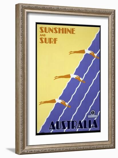 Sunshine and Surf Australia-null-Framed Giclee Print