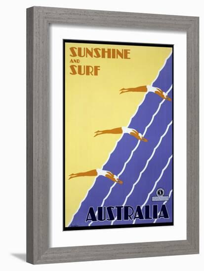 Sunshine and Surf Australia-null-Framed Giclee Print