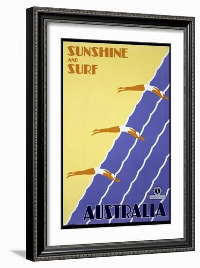 Sunshine and Surf Australia-null-Framed Giclee Print