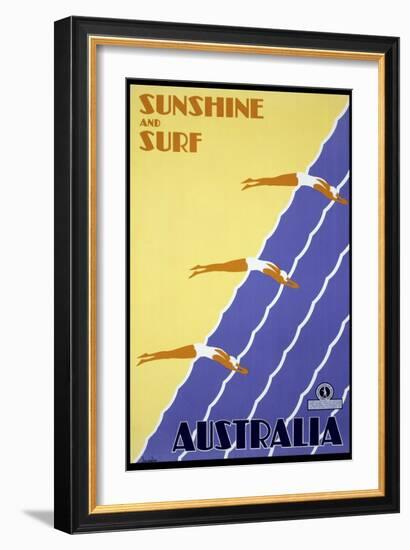 Sunshine and Surf Australia-null-Framed Giclee Print