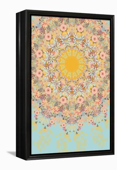 Sunshine Floral Mandala-null-Framed Stretched Canvas