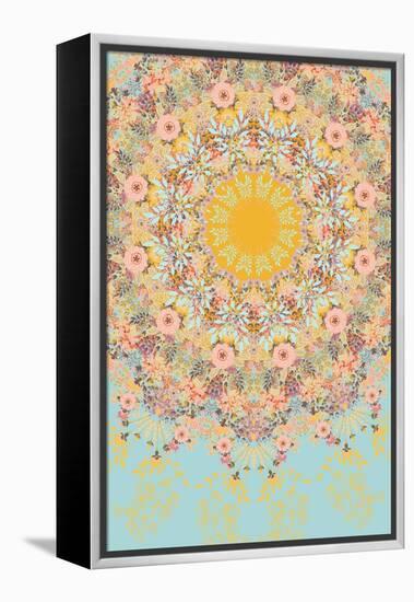 Sunshine Floral Mandala-null-Framed Stretched Canvas