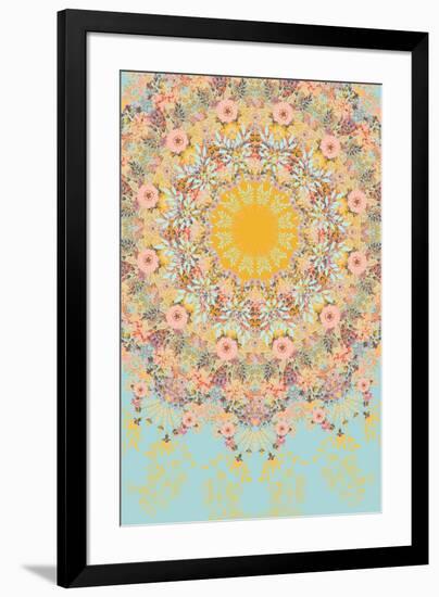 Sunshine Floral Mandala-null-Framed Art Print