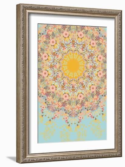 Sunshine Floral Mandala-null-Framed Art Print