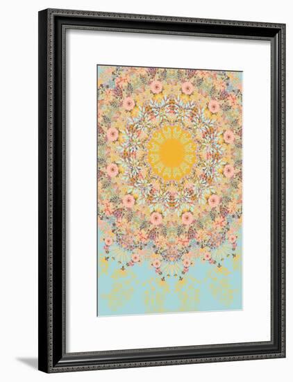 Sunshine Floral Mandala-null-Framed Art Print