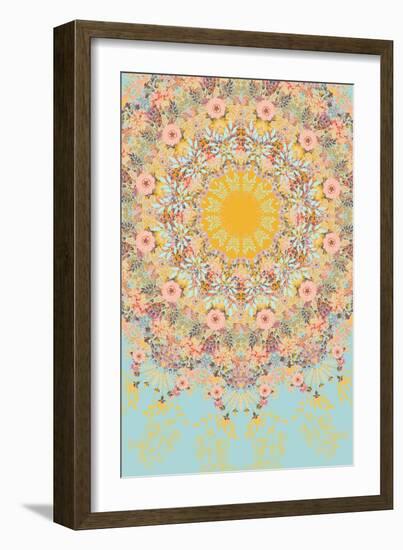 Sunshine Floral Mandala-null-Framed Art Print