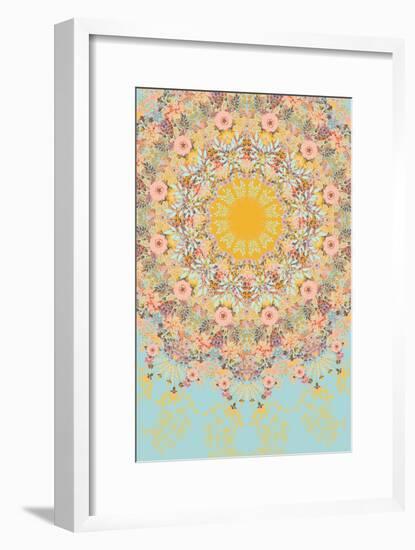 Sunshine Floral Mandala-null-Framed Art Print