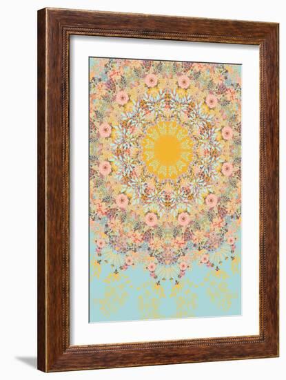 Sunshine Floral Mandala-null-Framed Art Print