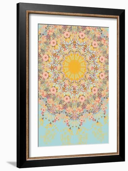 Sunshine Floral Mandala-null-Framed Art Print