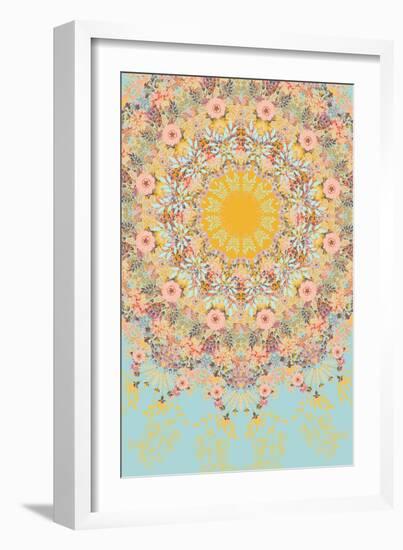 Sunshine Floral Mandala-null-Framed Art Print