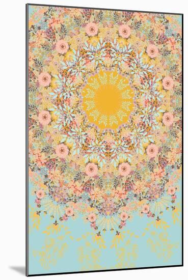 Sunshine Floral Mandala-null-Mounted Art Print