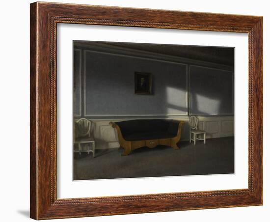 Sunshine in the Drawing Room III, c.1905-Vilhelm Hammershoi-Framed Giclee Print