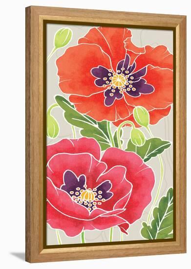 Sunshine Poppies Panel I-Elyse DeNeige-Framed Stretched Canvas