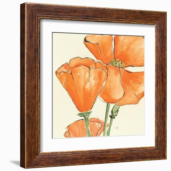 Sunshine Poppy III-Chris Paschke-Framed Art Print