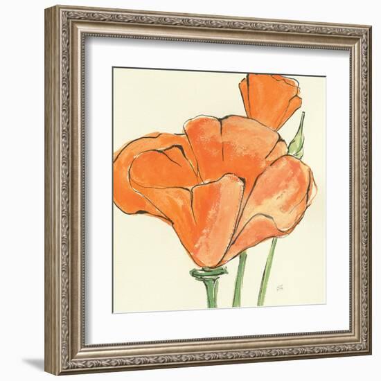 Sunshine Poppy IV-Chris Paschke-Framed Art Print