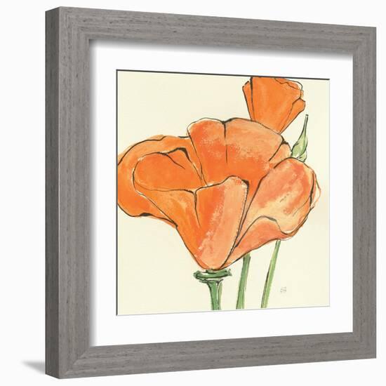 Sunshine Poppy IV-Chris Paschke-Framed Art Print