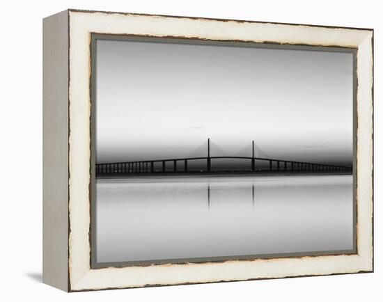 Sunshine Skyway Bridge over Tampa Bay from Fort De Soto Park, Florida, USA-Adam Jones-Framed Premier Image Canvas