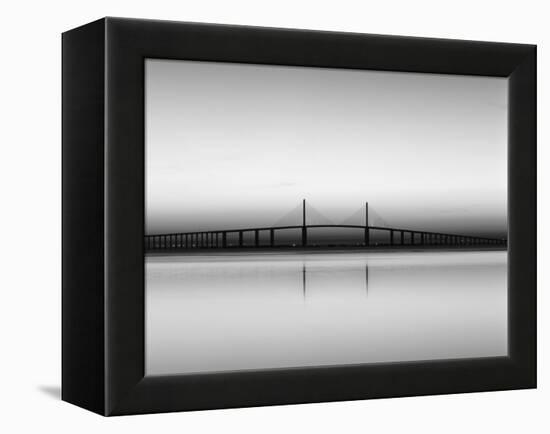 Sunshine Skyway Bridge over Tampa Bay from Fort De Soto Park, Florida, USA-Adam Jones-Framed Premier Image Canvas