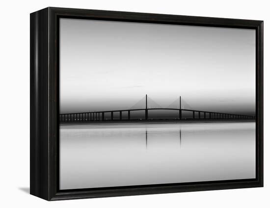 Sunshine Skyway Bridge over Tampa Bay from Fort De Soto Park, Florida, USA-Adam Jones-Framed Premier Image Canvas