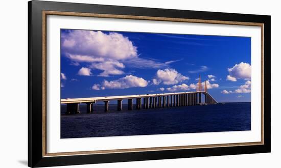 Sunshine Skyway Bridge spanning Tampa Bay, Florida, USA-null-Framed Photographic Print