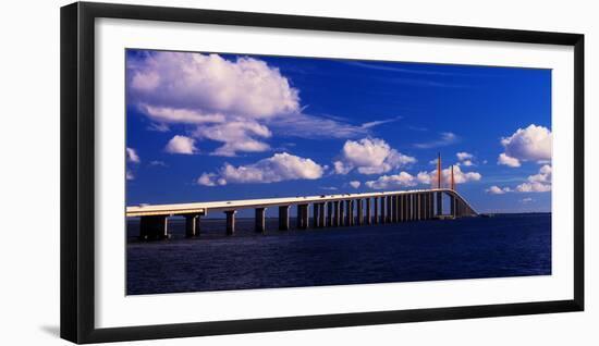 Sunshine Skyway Bridge spanning Tampa Bay, Florida, USA-null-Framed Photographic Print