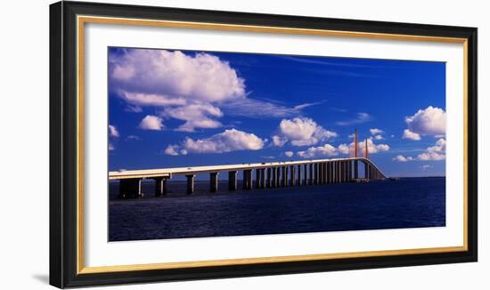 Sunshine Skyway Bridge spanning Tampa Bay, Florida, USA-null-Framed Photographic Print