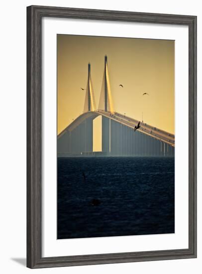 Sunshine Skyway Bridge spanning Tampa Bay, Florida, USA-null-Framed Photographic Print